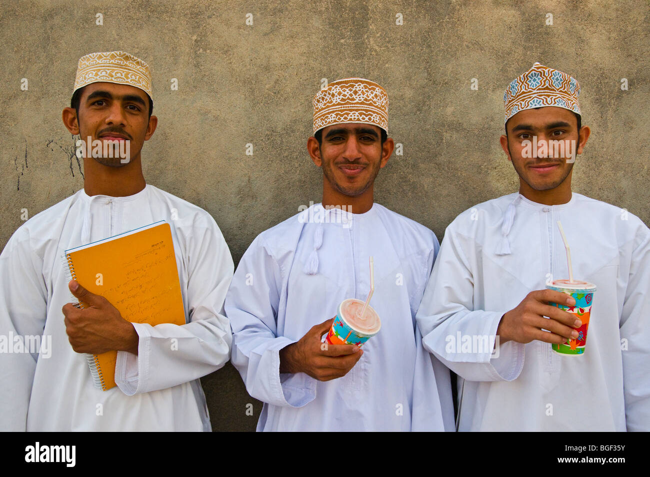 Young Men Nizwa Oman Stock Photo