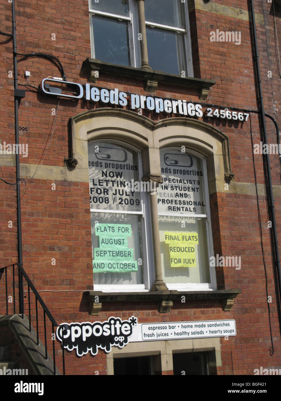 Office of Leeds Properties letting agency for university student accommodation yorkshire uk Stock Photo