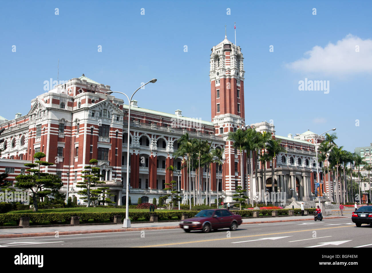 Presidential Office Building facade, Office of the President of the Republic of China, Ketagalan Blvd, Zhongzheng District, Taipei City, Taiwan Stock Photo