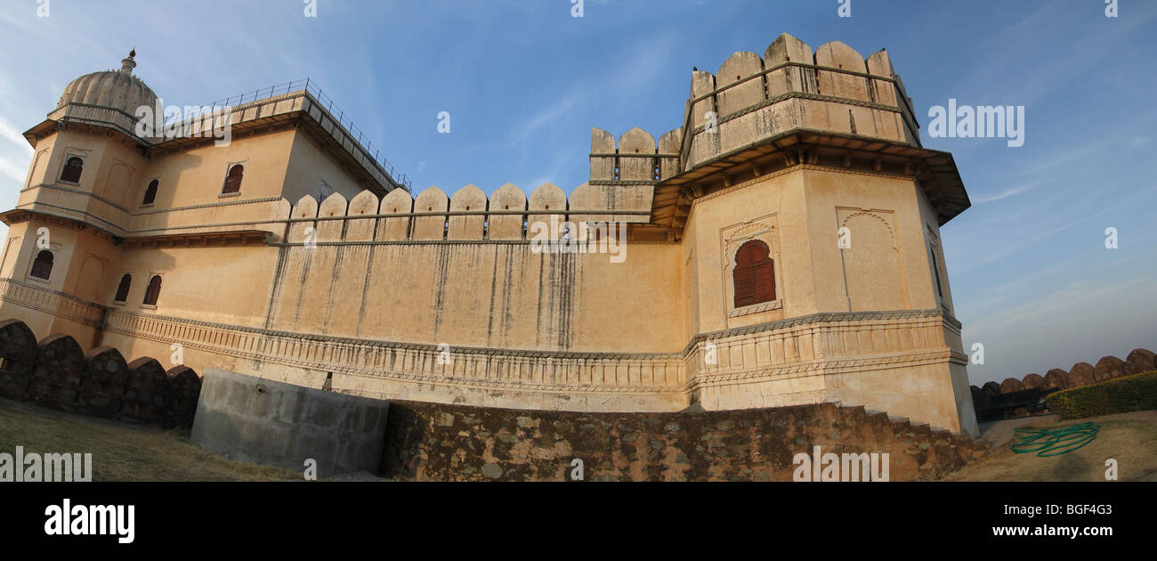 Citadel of Kumbhalgarh Fort in Rajasthan, India, Asia Stock Photo