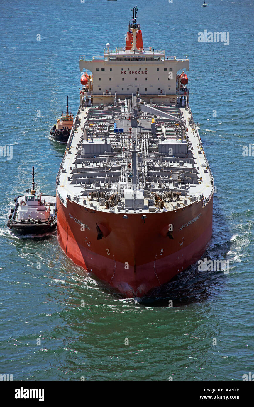 Oil tanker in Sydney Harbour, Australia Stock Photo