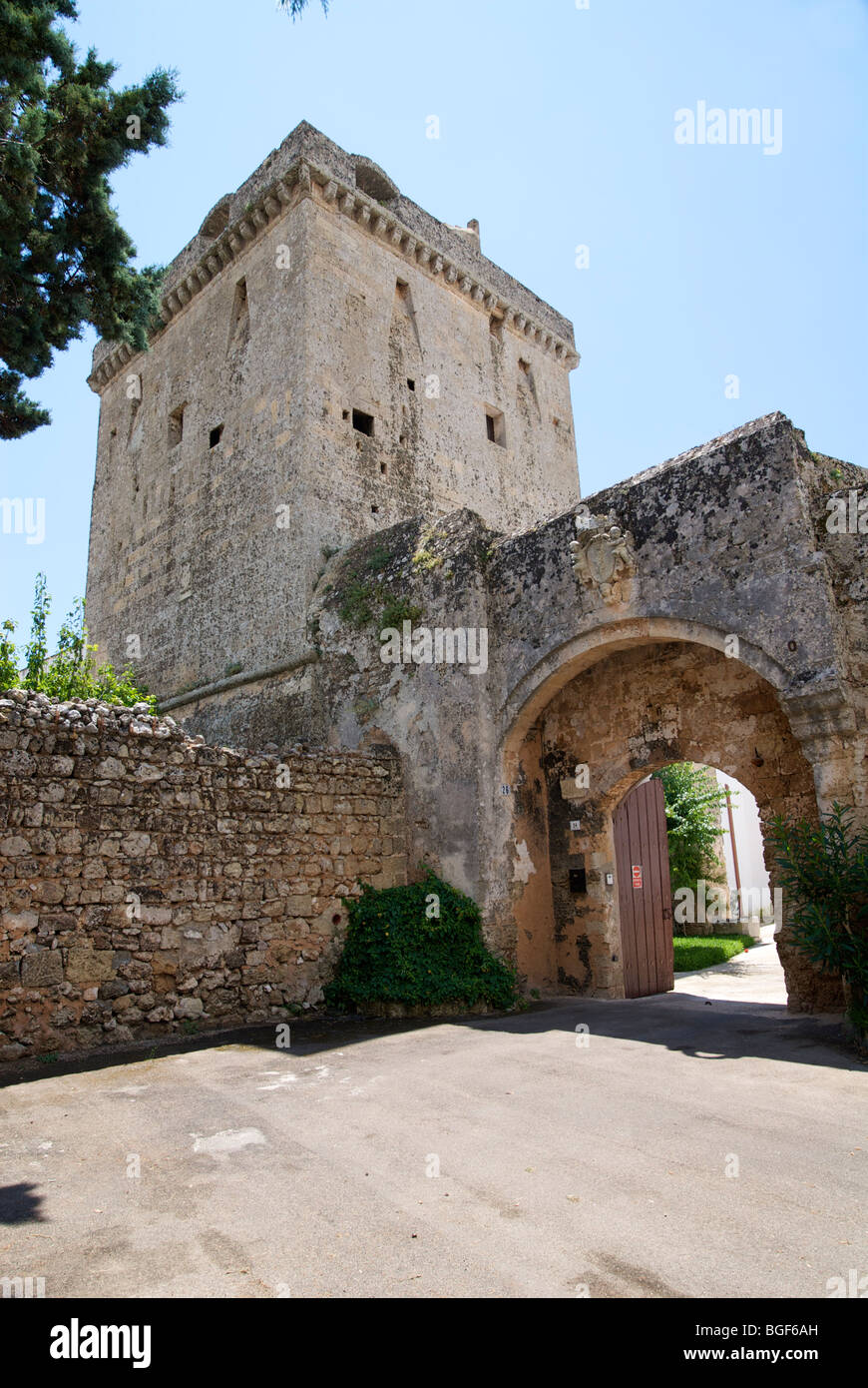 Italy: Apulia, Morciano di Leuca (Lecce) in the castle Stock Photo