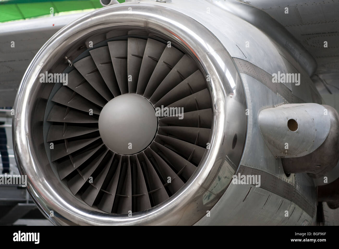 Close up view of propeller of aeroplane in avaition Museum in Deutsches Museum: Oberschleissheim Airfield - Bavaria, Germany Stock Photo