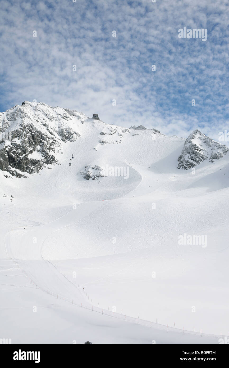Verbier Mont Fort Switzerland skiing Stock Photo