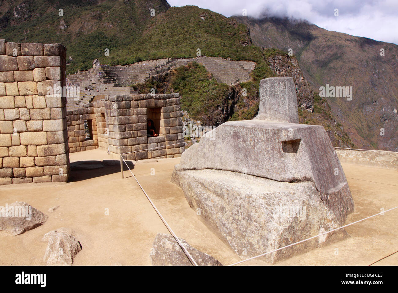 Machu picchu intihuatana stone hi-res stock photography and images - Alamy