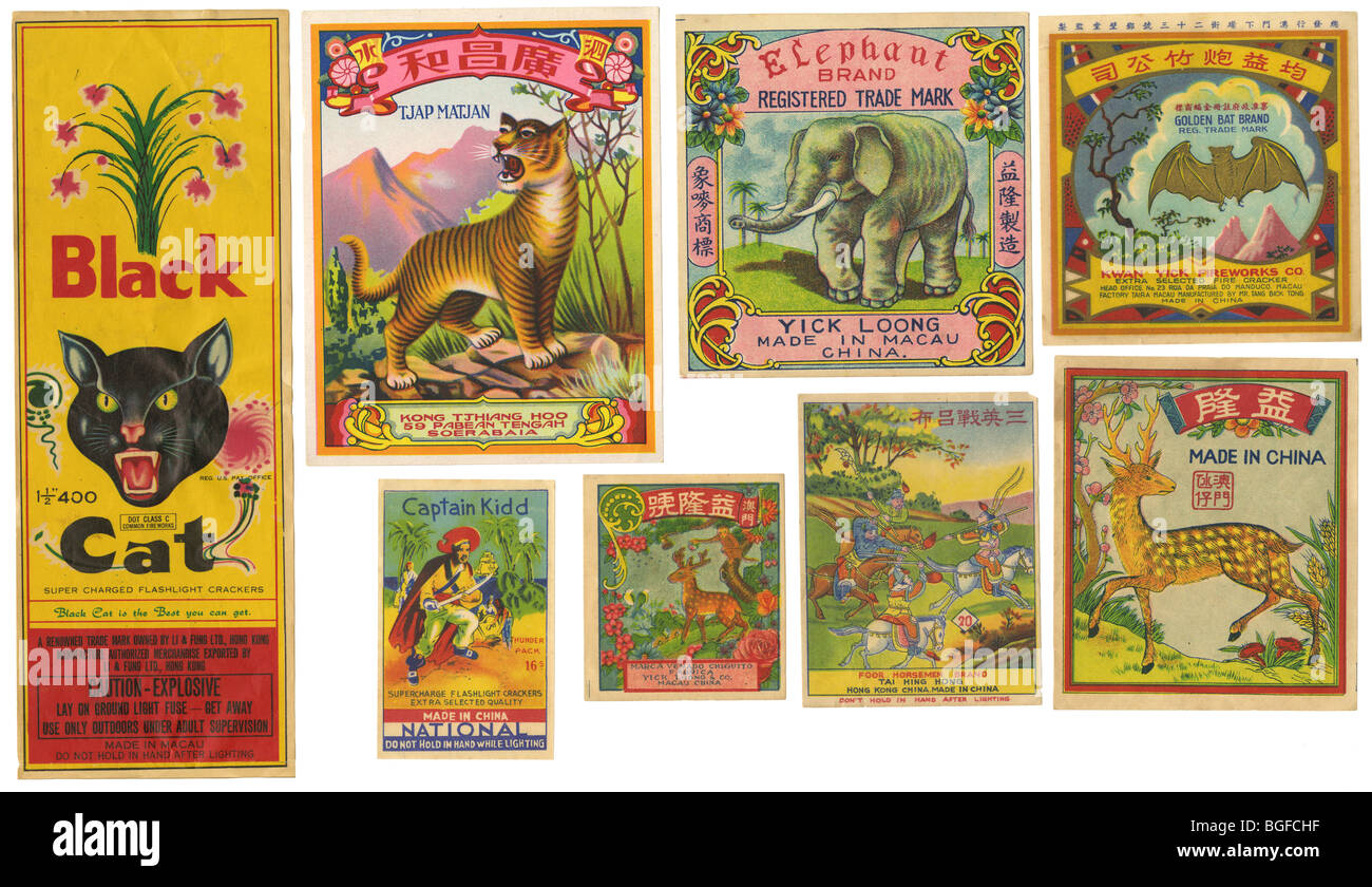 Vintage Circus Firecracker Pack Label Collection