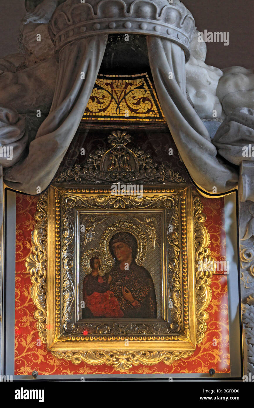 Icon of Holy Virgin, church Santa Maria e San Donato, Murano, Venice, Veneto, Italy Stock Photo