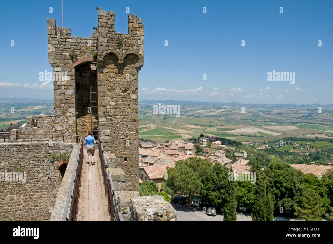 Montalcino and its medieval Fortezza , southern Tuscany Stock Photo - Alamy