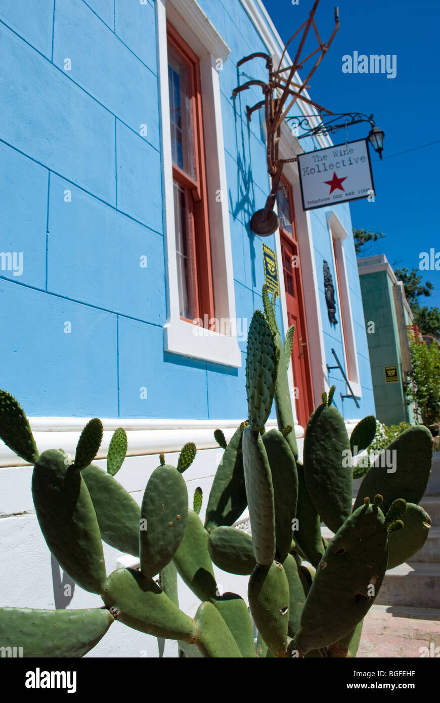 The entrance to The Wine Kollective in the village of Riebeek Kasteel, Western Cape, South