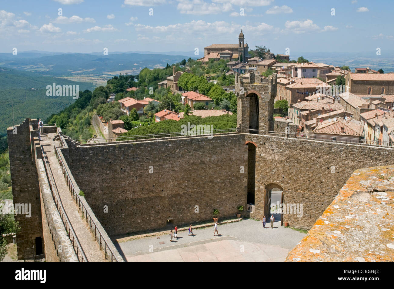 Montalcino and its medieval Fortezza , southern Tuscany Stock Photo - Alamy