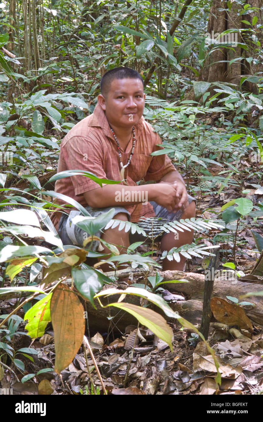Egbert Frederic native Macushi dedicated & knowledgeable nature guide Iwokrama Rainforest Guiana Shield Guyana South America Stock Photo