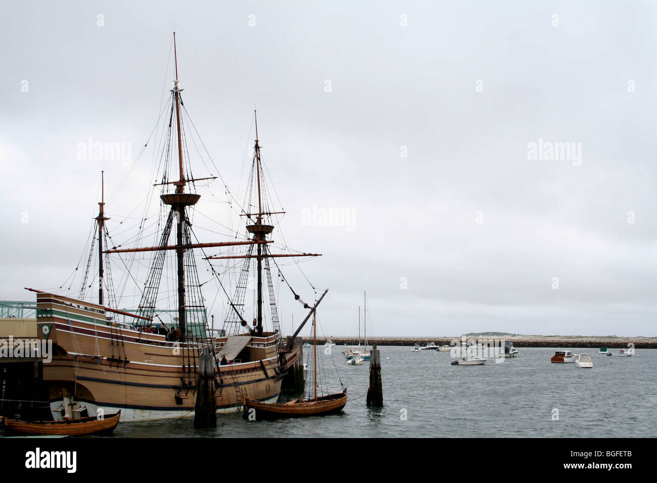 The Mayflower, Plymouth Rock, Massachussets Stock Photo