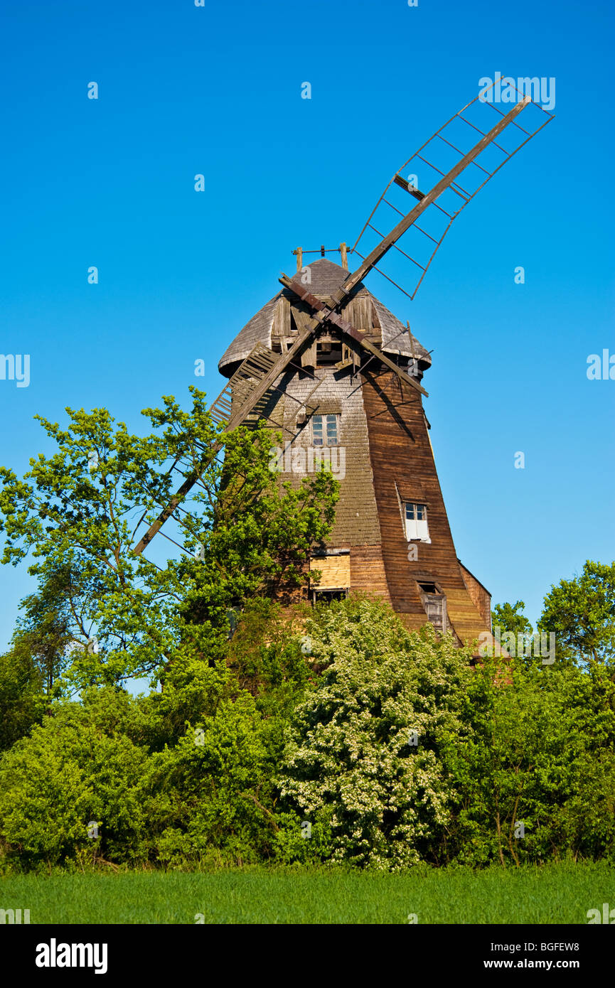 Windmill for pumping water at Palczewo, Poland | Windmühle in Palschau, Polen Stock Photo