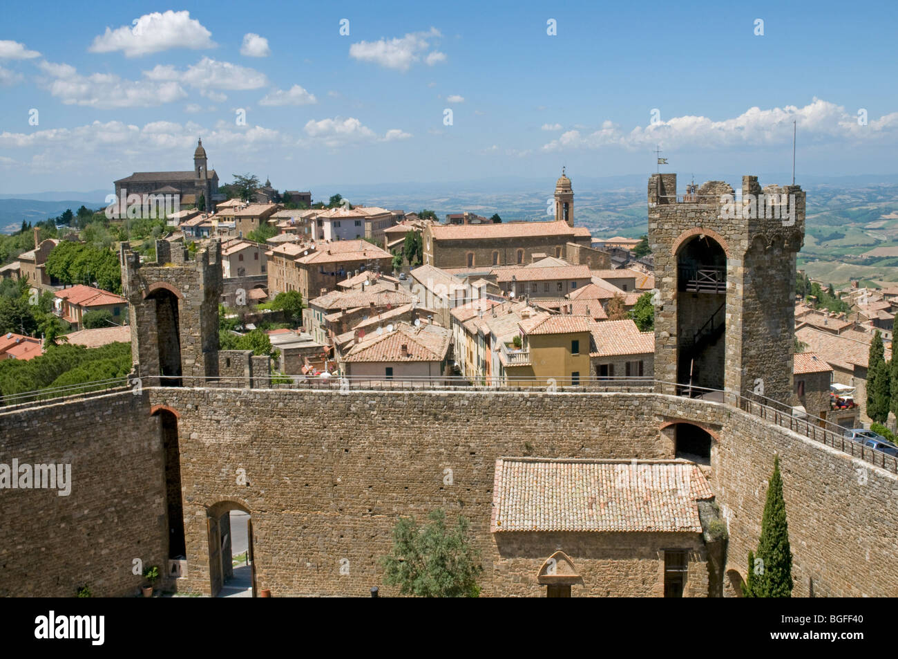 Montalcino and its medieval Fortezza , southern Tuscany Stock Photo - Alamy