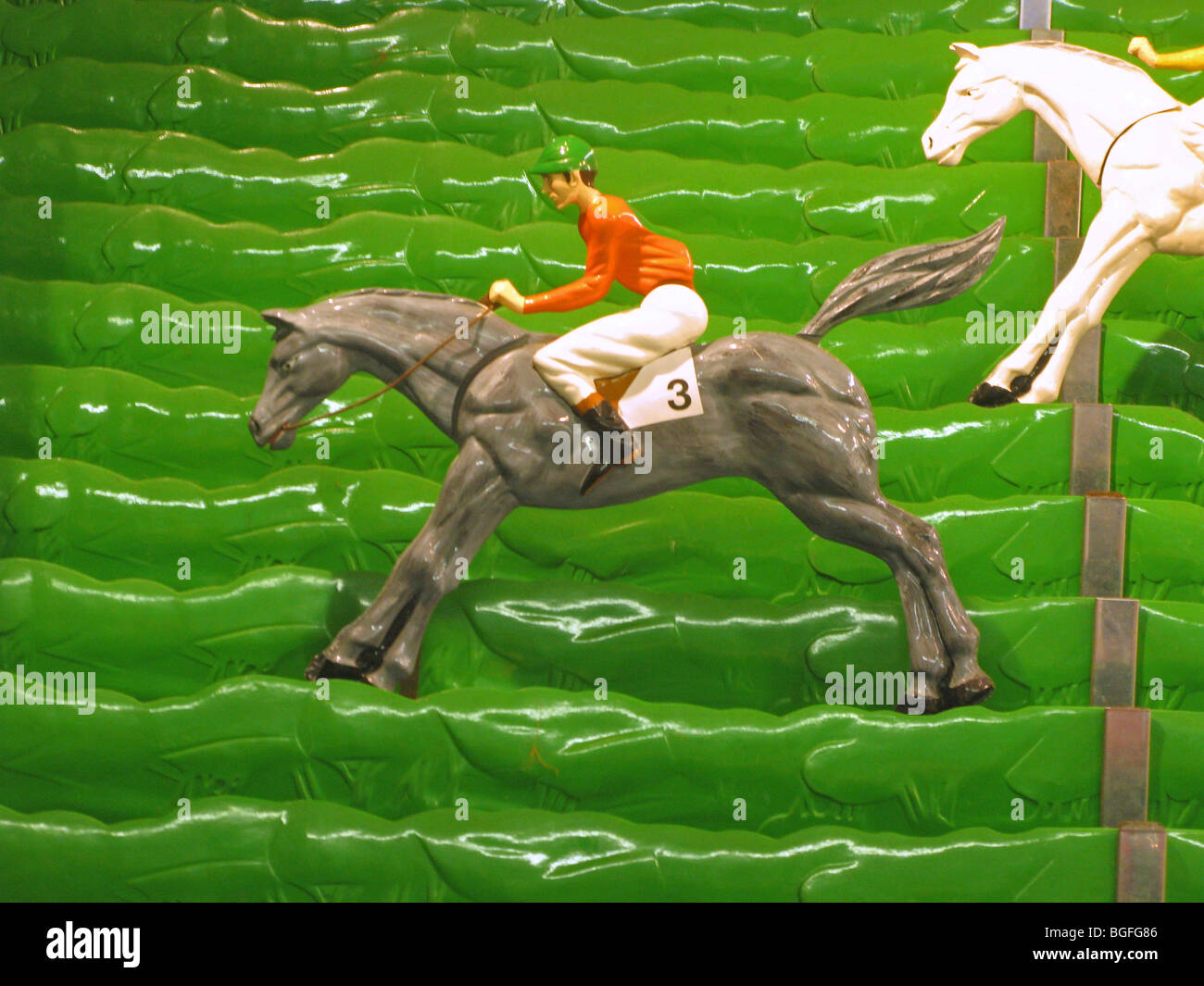 Amusement game toys - horse racing Stock Photo