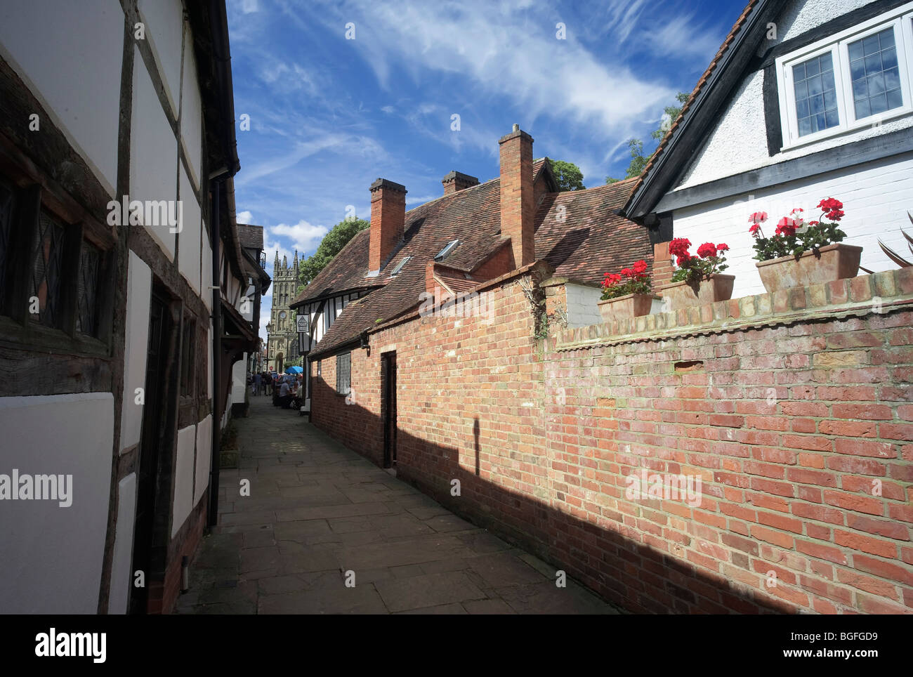Old buildings in Mill Street Warwick Stock Photo Alamy