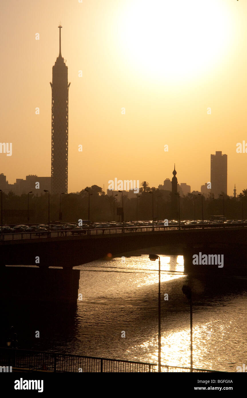 The Nile river in Cairo, Egypt, Africa Stock Photo