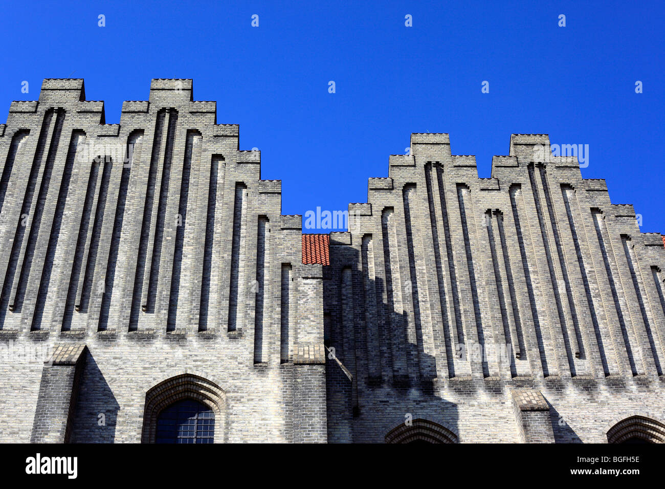 Grundtvig church (1921-1940, architects Peder Vilhelm Jensen Klint, Kaare Klint), Copenhagen, Denmark Stock Photo