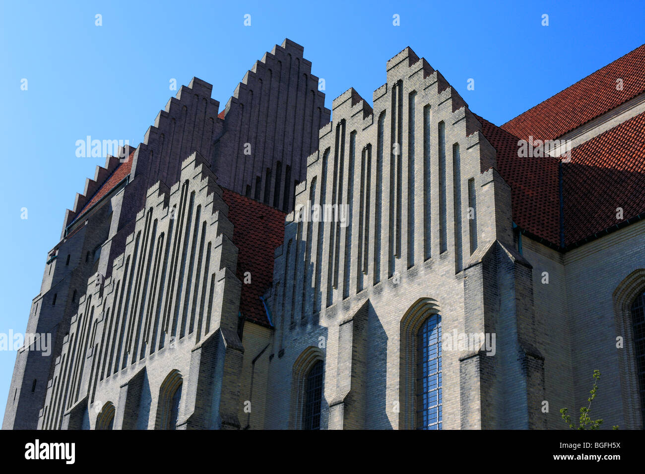 Grundtvig church (1921-1940, architects Peder Vilhelm Jensen Klint, Kaare Klint), Copenhagen, Denmark Stock Photo