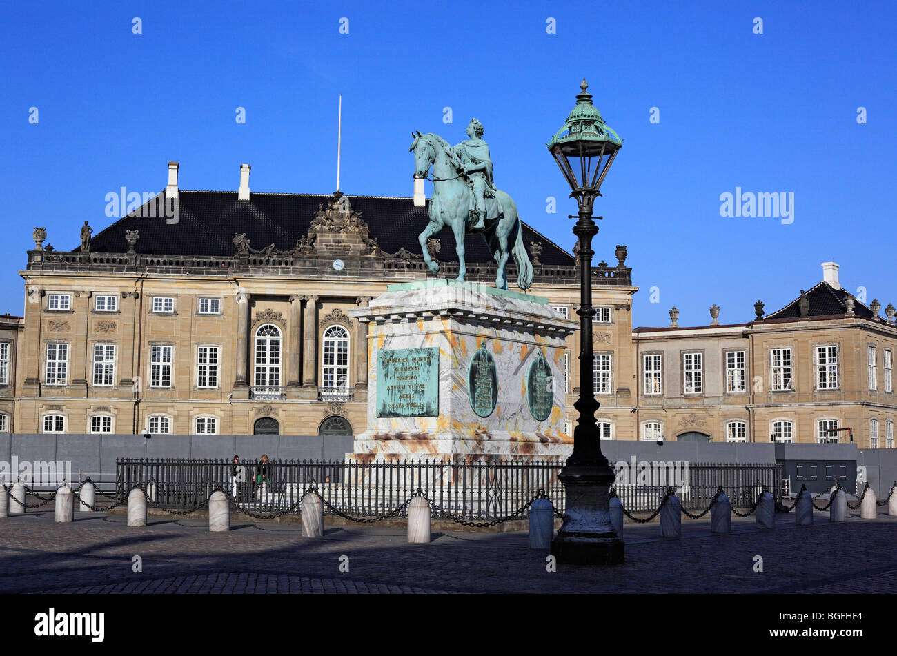 Equestrian statue of King Frederik V, Amalienborg Palace, Copenhagen ...