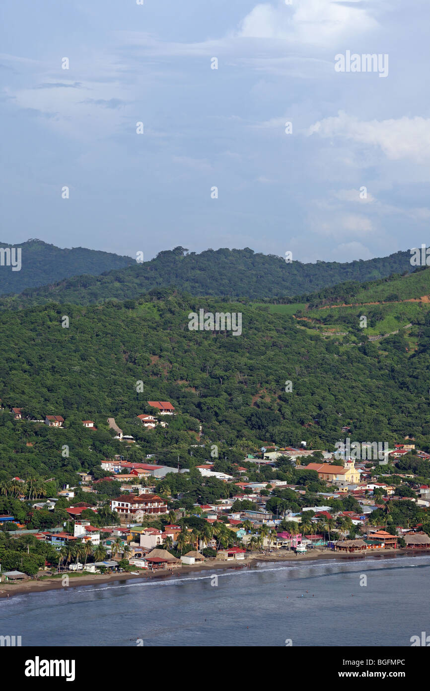 Overview of the town. San Juan del Sur, Rivas, Nicaragua, Central America Stock Photo