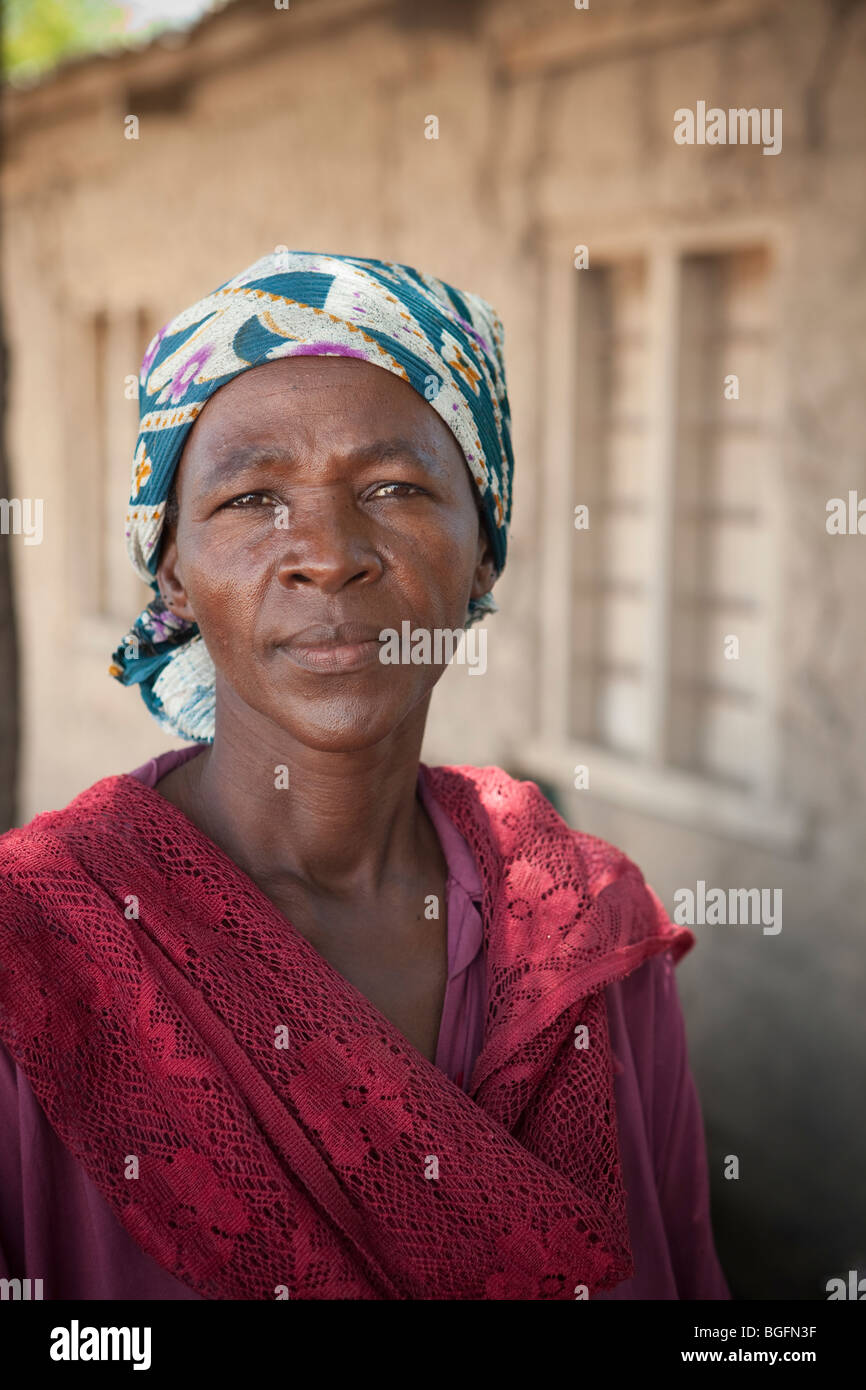 An HIV positive woman in the town of Mererani, Tanzania, East Africa. Stock Photo