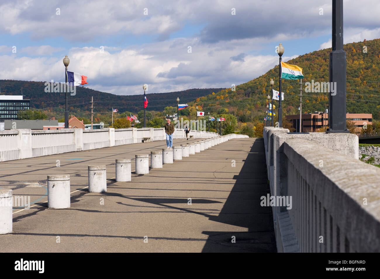 Centerway Bridge Corning New York Finger Lakes Region Stock Photo