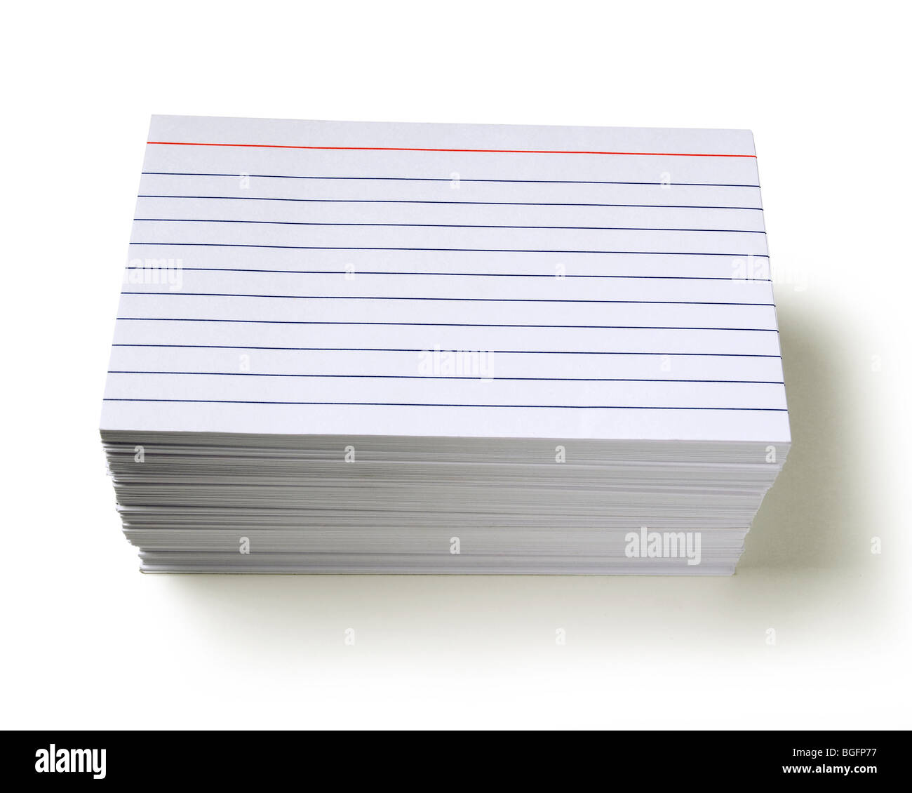 stack of Index cards Stock Photo