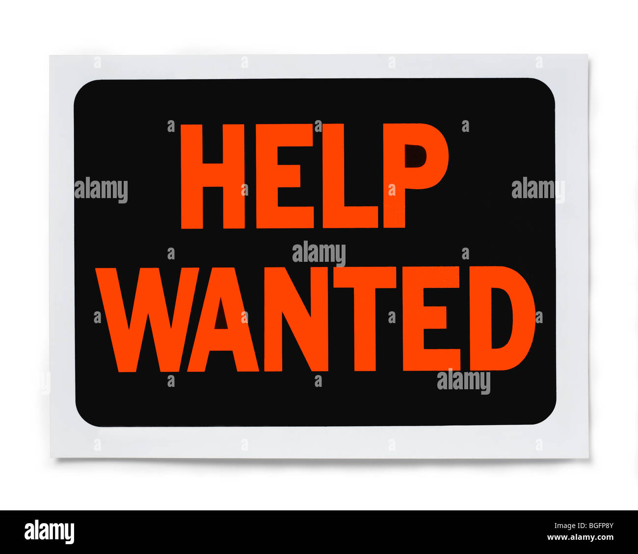 Help Wanted Sign Stock Photo