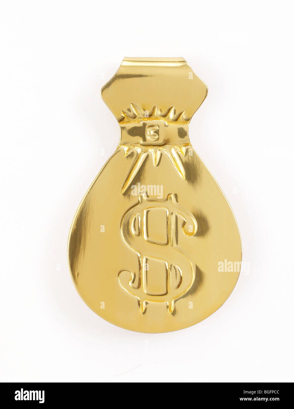 Gold Money Clip Stock Photo
