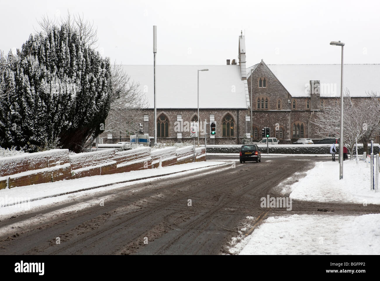 Exeter in snow Stock Photo Alamy