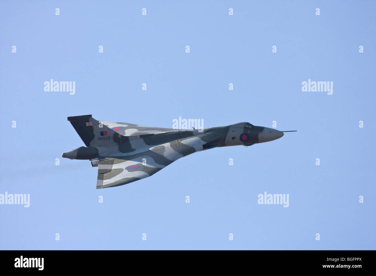 Vulcan bomber XH558 at RAF Leuchars Airshow 2009, Fife, Scotland Stock Photo