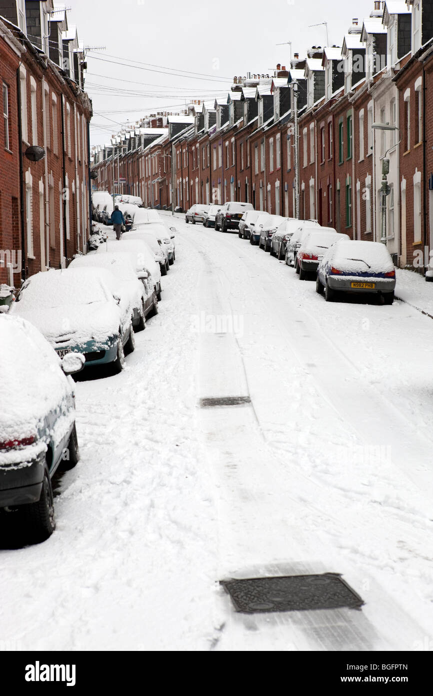 Exeter in snow. Portland Street Stock Photo Alamy