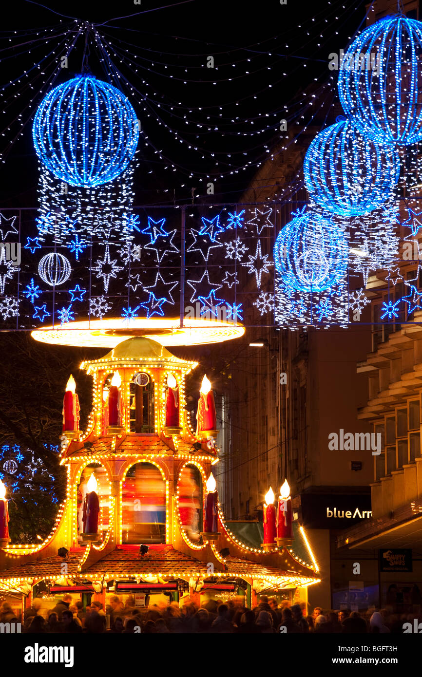 Christmas lights, Birmingham Stock Photo Alamy