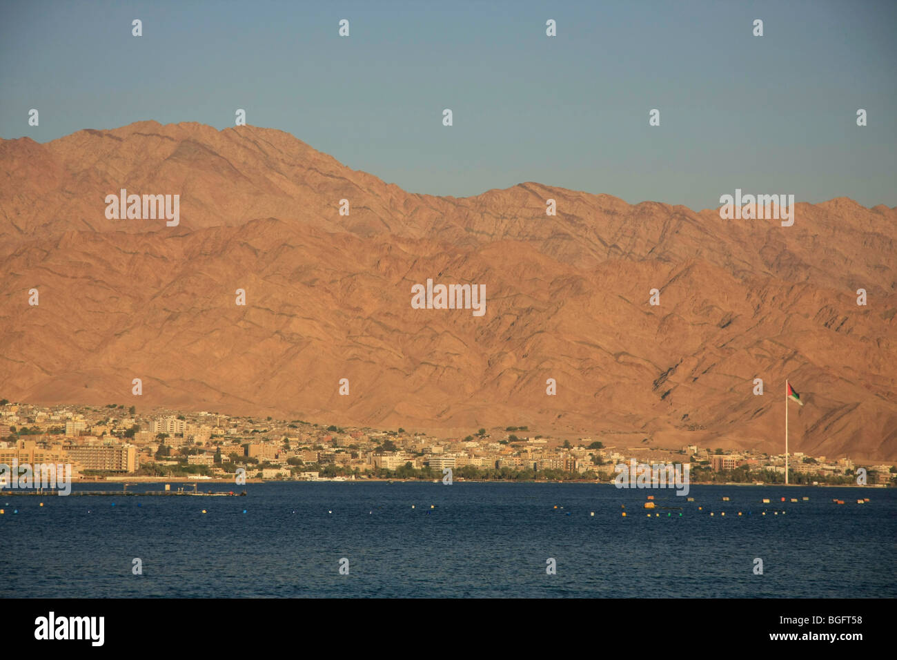 Israel, a view of Aqaba as seen from Eilat Stock Photo