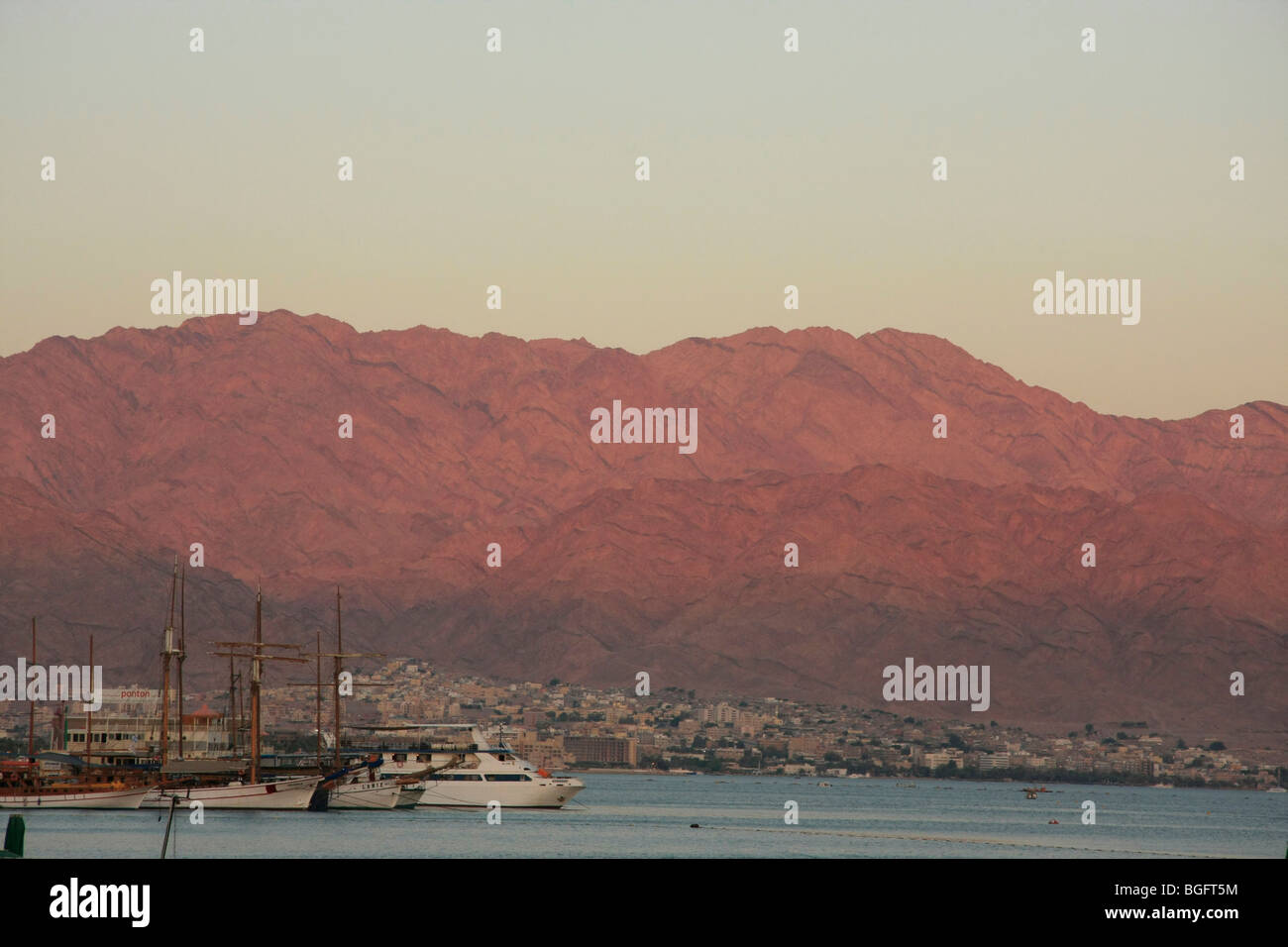 Israel, a view of Aqaba as seen from Eilat Stock Photo
