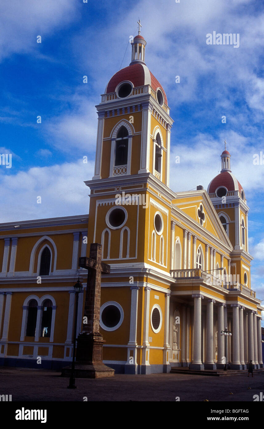 Cathedral in the Spanish colonial city of Granada, Nicaragua Stock Photo