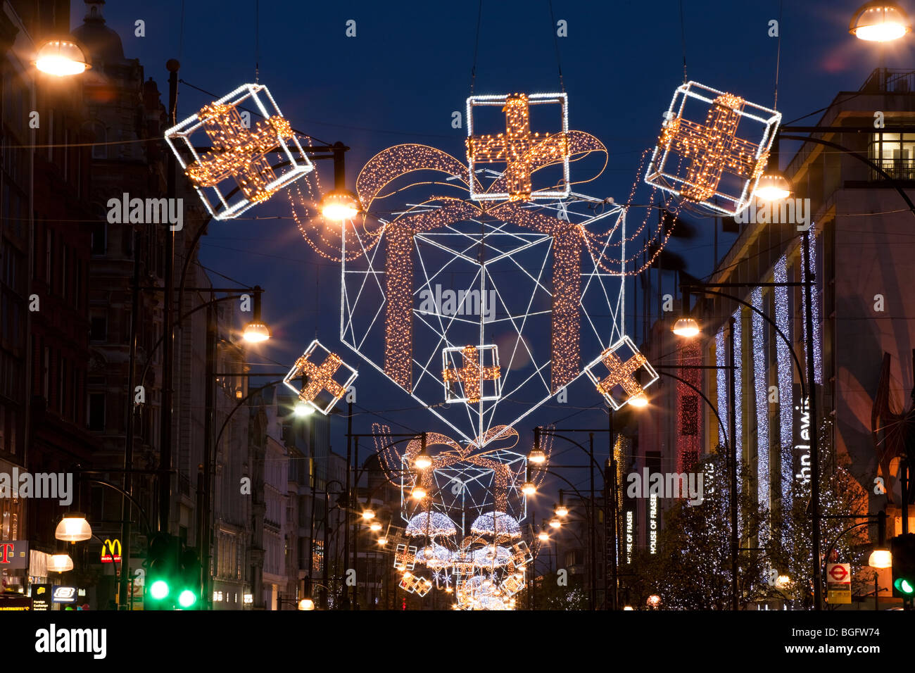 Christmas lights, Oxford Street, London Stock Photo Alamy