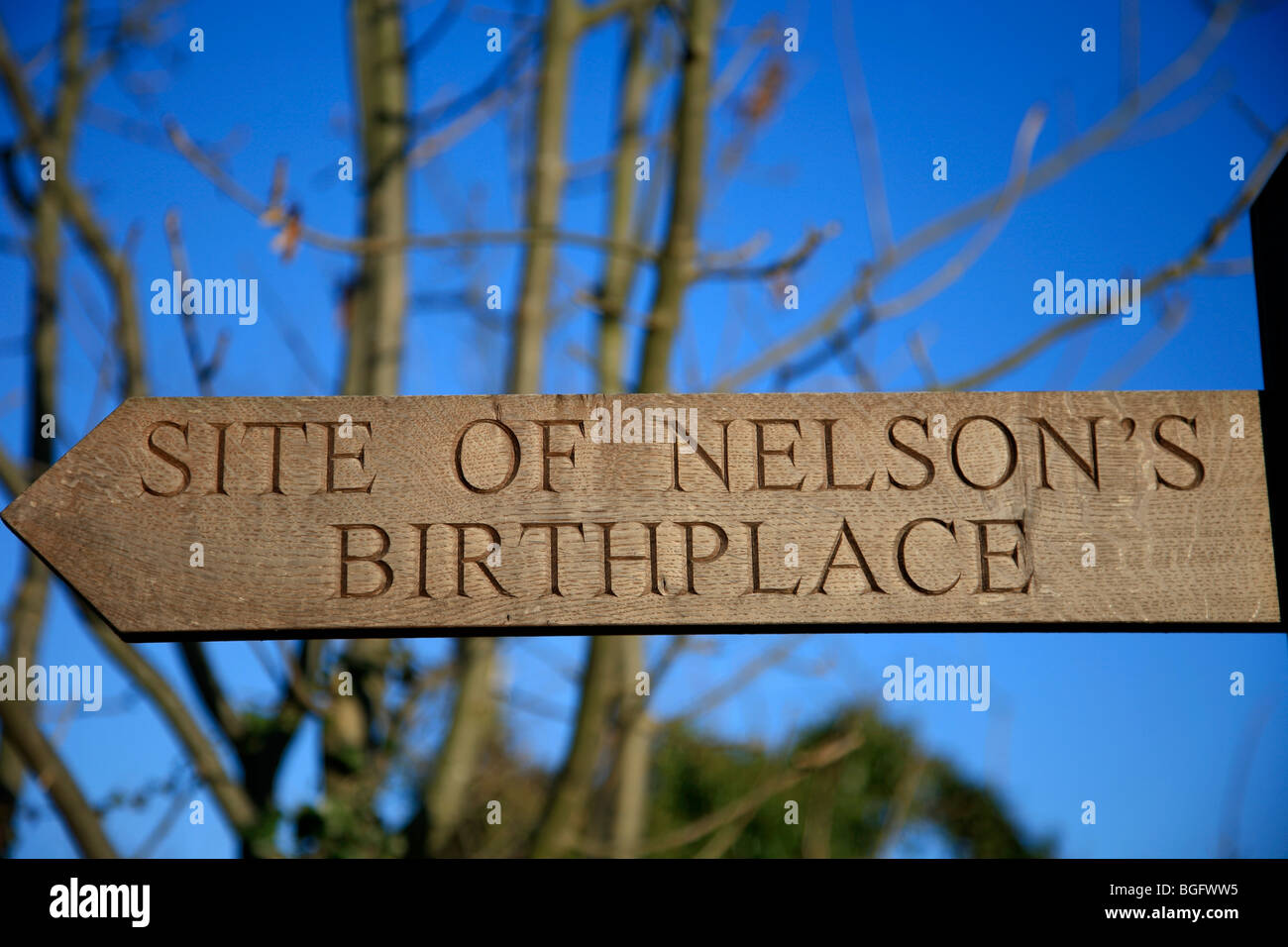 Site of Lord Admiral Nelsons Birthplace Burnham Thorpe village