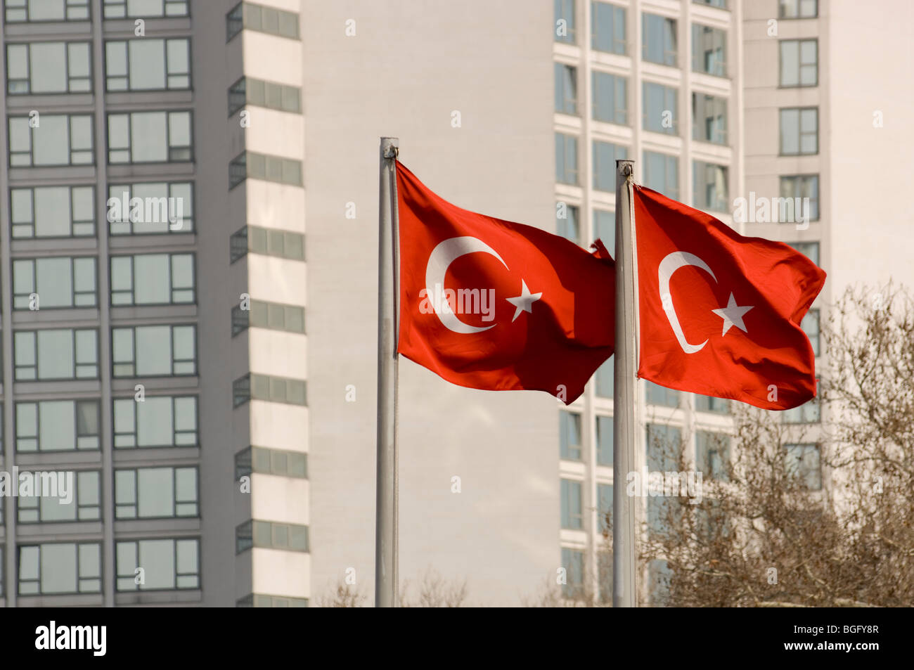 Turkish flags in Taksim Square Stock Photo Alamy