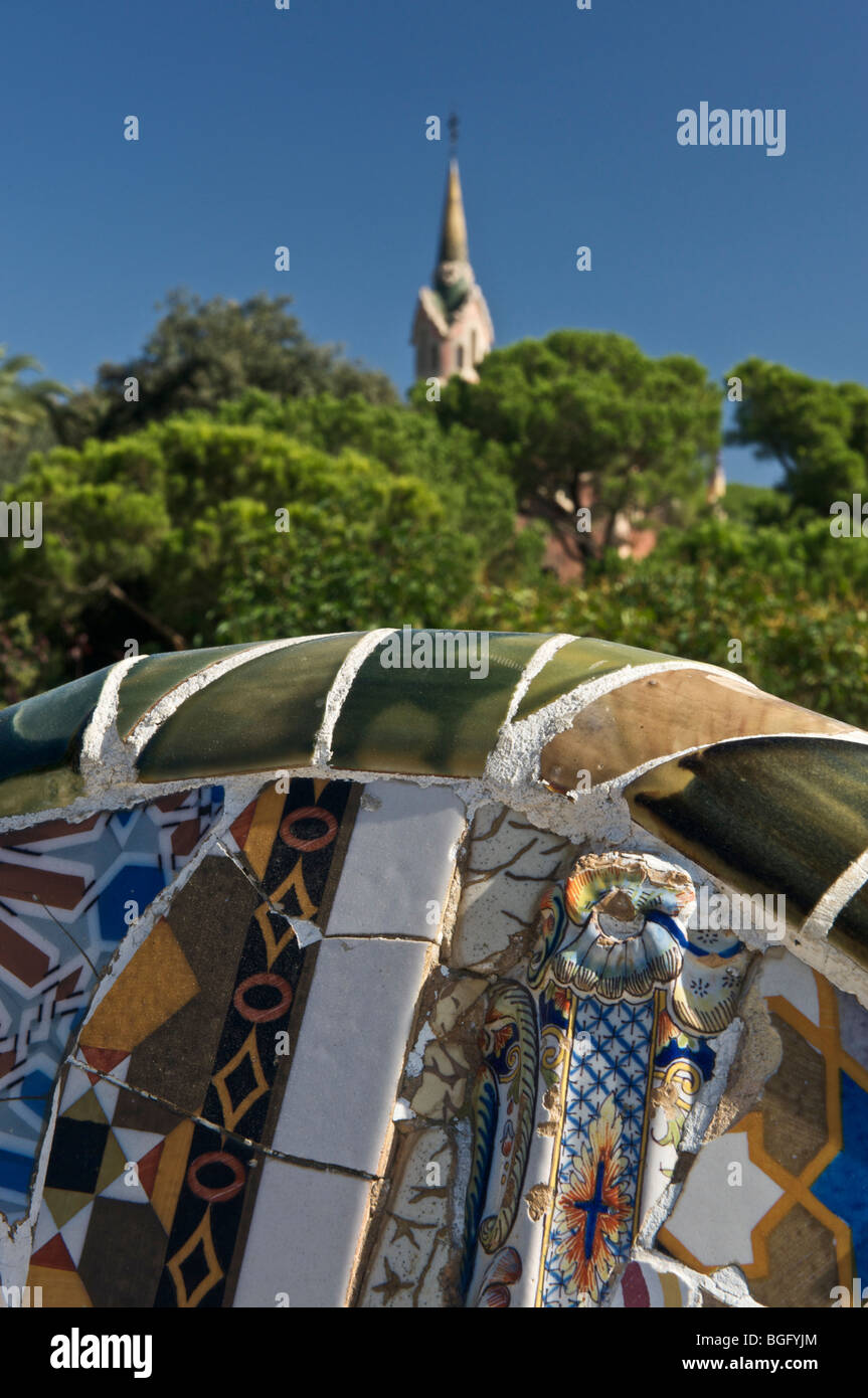 Park Guell, Barcelona, Catalonia, Spain Stock Photo