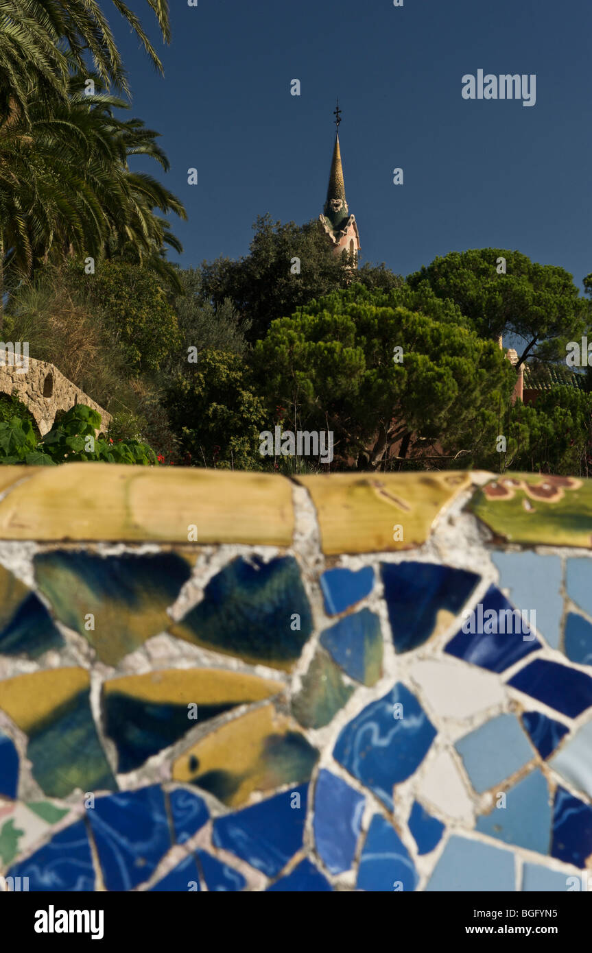 Park Guell, Barcelona, Catalonia, Spain Stock Photo