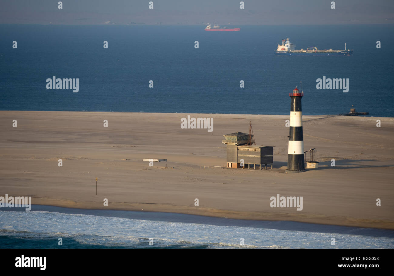 Pelican point lighthouse, Walvis Bay, Namibia Stock Photo Alamy