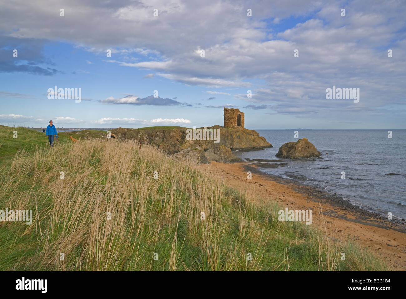 Lady's Tower, Elie Ness, Firth of Forth, Fife, Scotland, October, 2009 Stock Photo