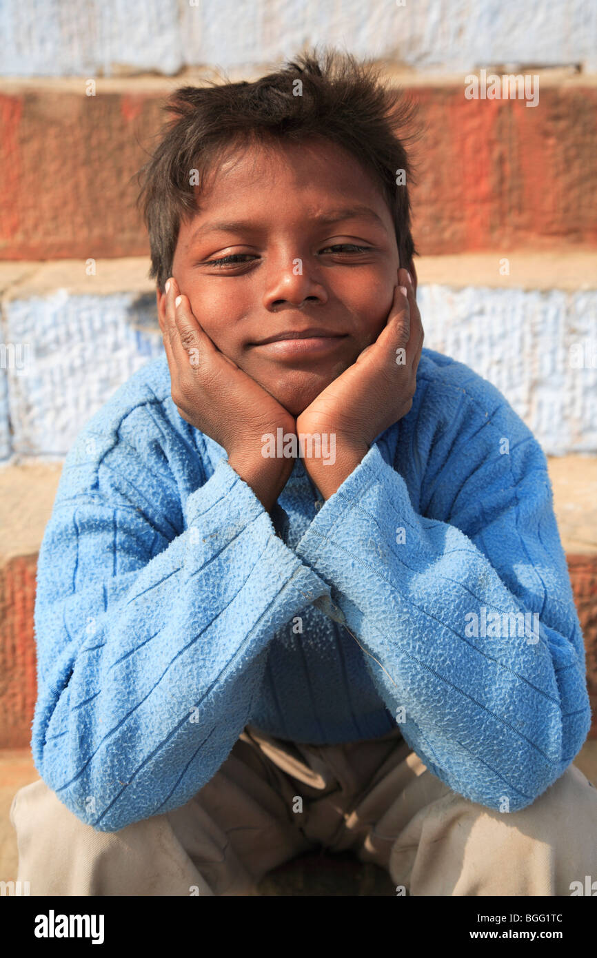 Young Boy, Varanasi, Uttar Pradesh, India Stock Photo Alamy
