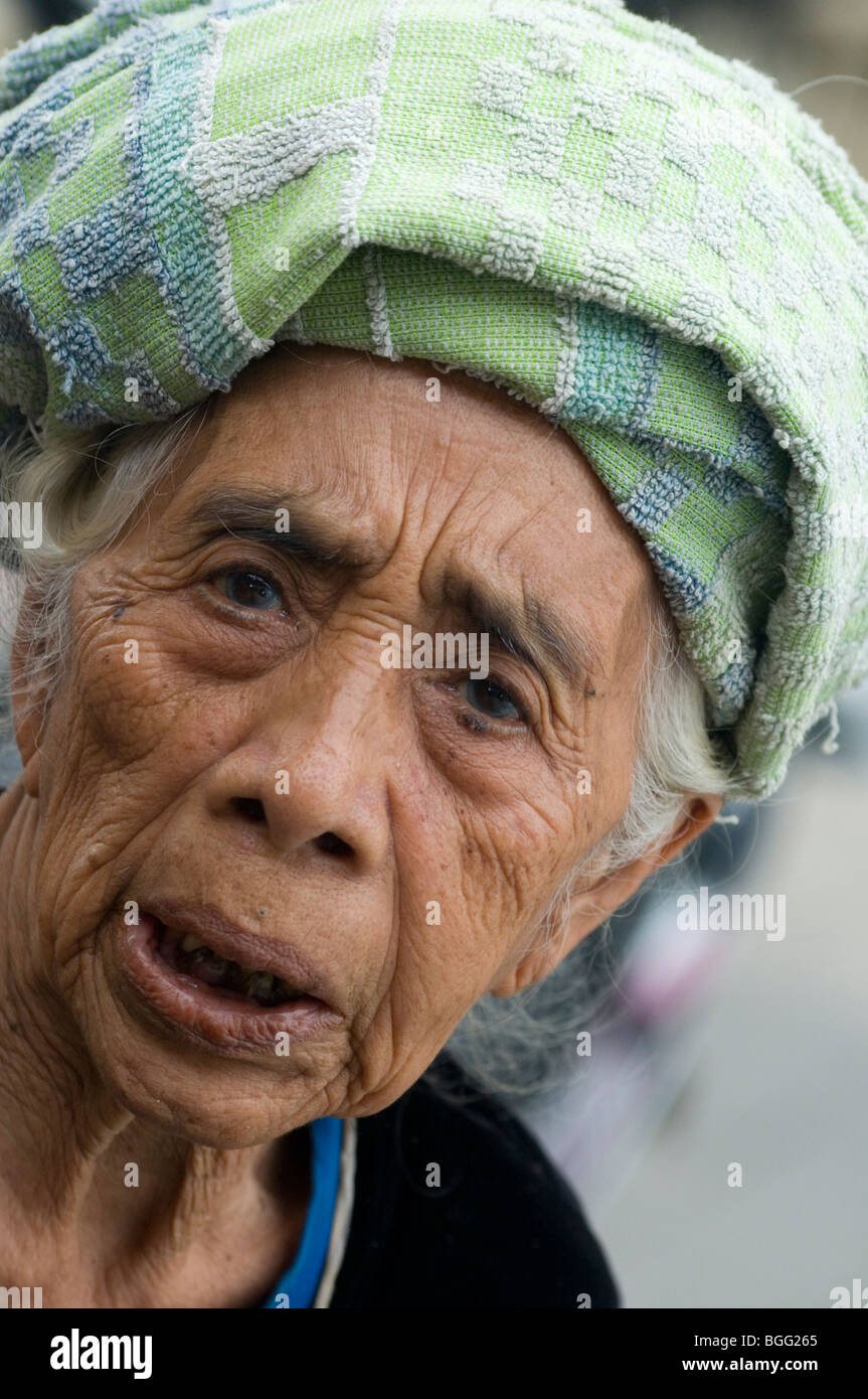 Portrait of a woman, Bali, Indonesia Stock Photo