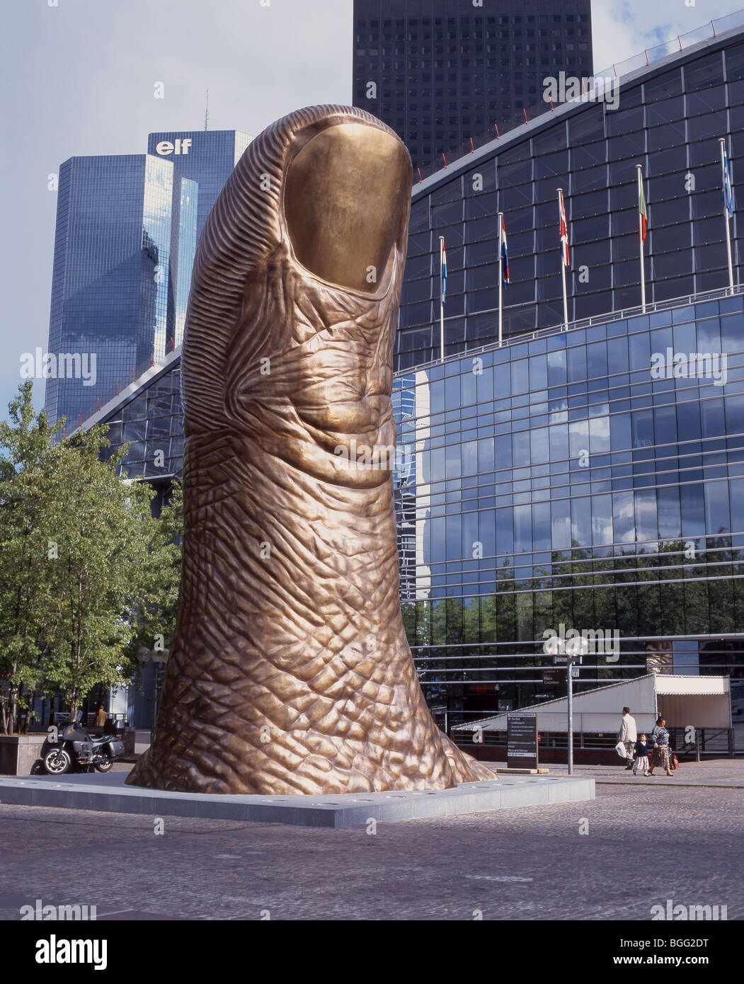 'Le Puce' sculpture outside CNIT Convention Centre, La Défense, Paris, Île-de-France, France Stock Photo