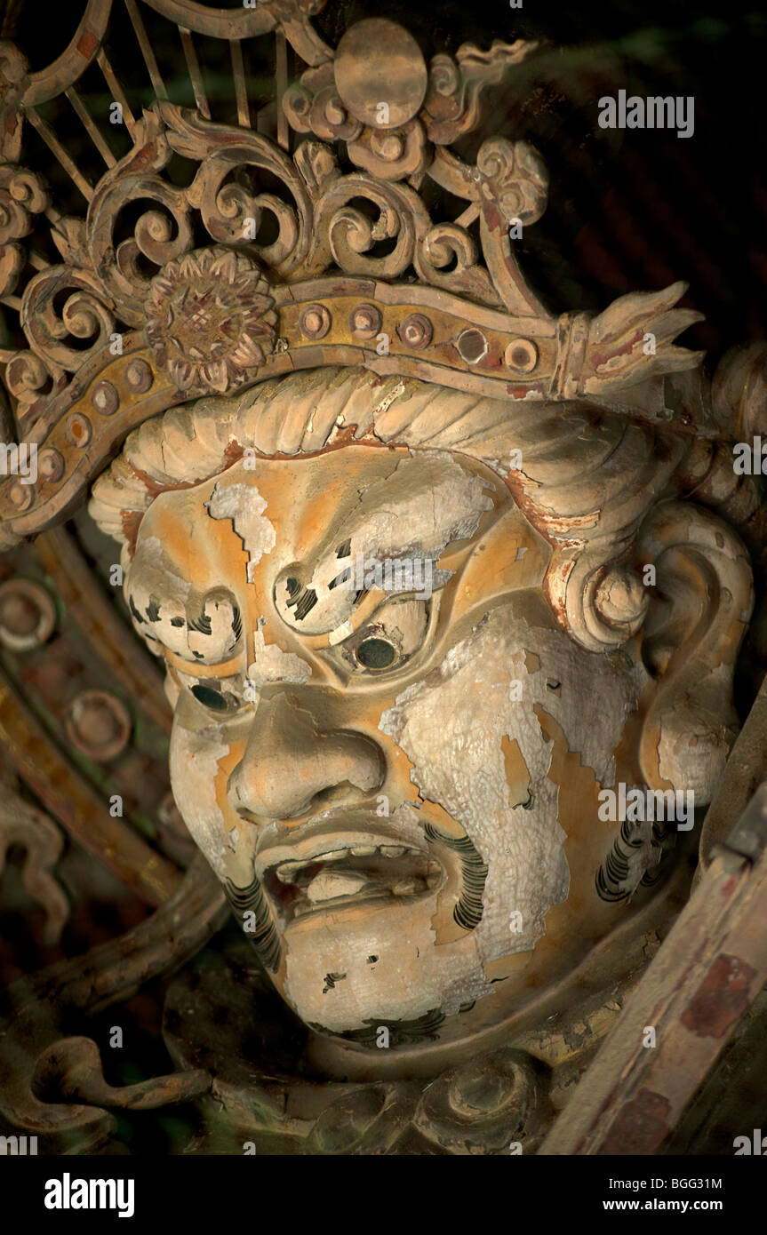 Temple Guardian statue, Todaiji, Nara, Japan Stock Photo Alamy