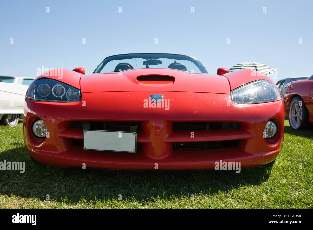 Front view on a Dodge viper SRT-10 Stock Photo