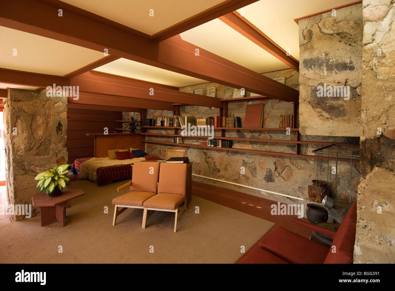 Frank Lloyd Wright Interior High Resolution Stock Photography and ...